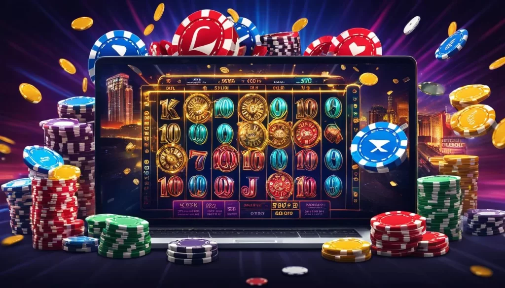 Sân bóng đá rực sáng với cầu thủ ghi bàn, biểu tượng cho cá cược bóng đá tại WinRAR